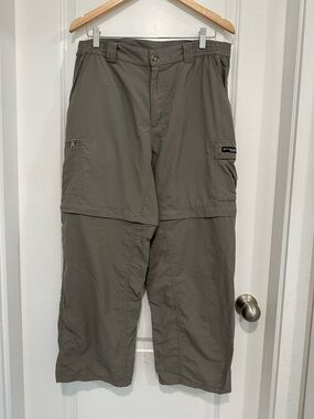 Columbia Men's Olive Green Zip-Off Cargo Pants